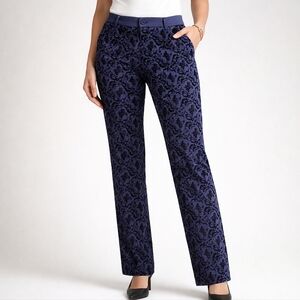 Insight Navy Blue Pants Velour Crushed Velvet Womens 8 Pockets Office Y2K Goth